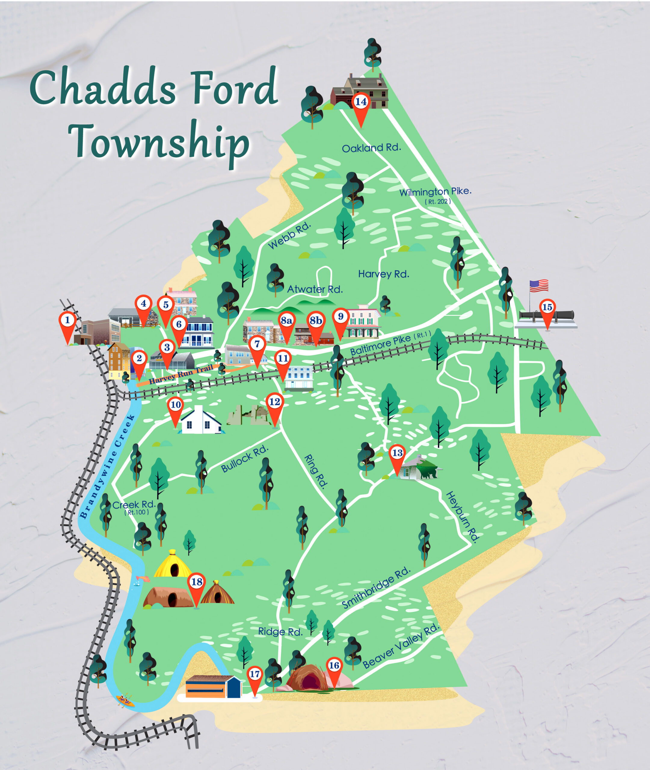 Map of Cultural and Historic Sites Chadds Ford Township Residents
